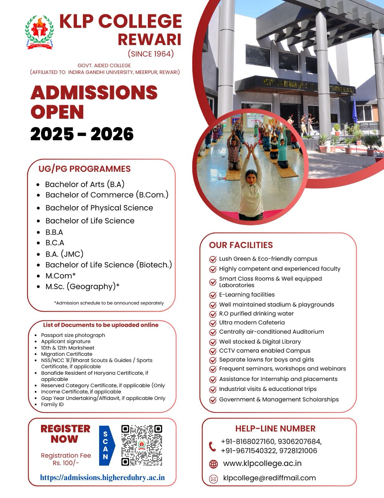 Admissions Open!